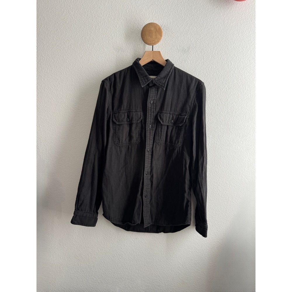 Buck Mason Black Long Sleeve Utility Button Down Shirt Size Small